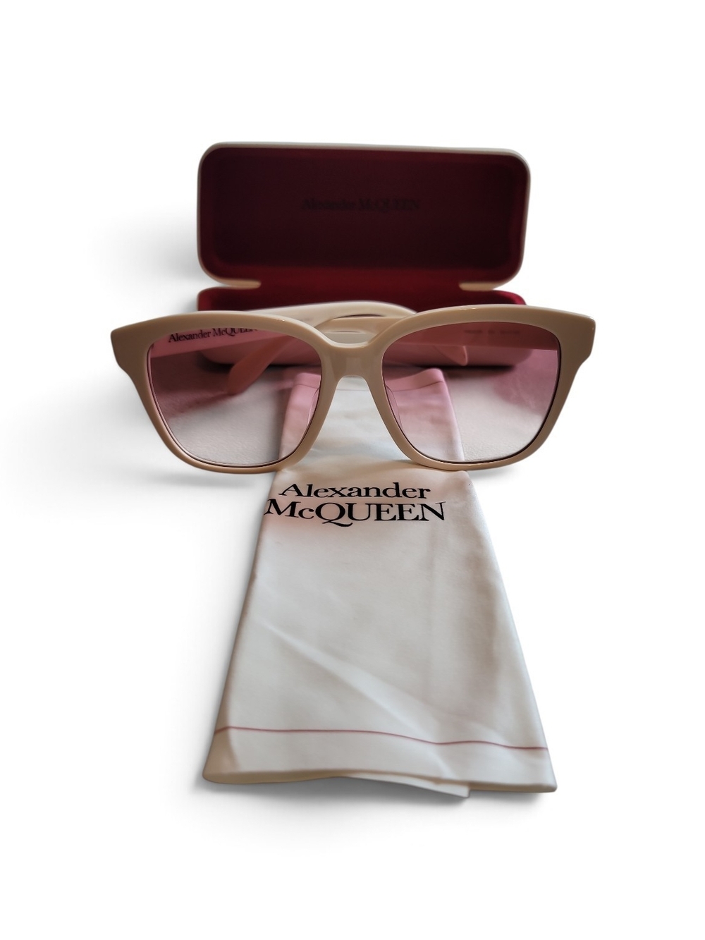 Alexander McQueen Square-Frame Acetate Sunglasses
EUC